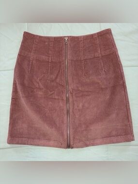 Mauve corduroy skirt